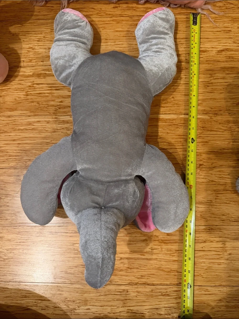 Gray and Pink Elephant Plush Toy